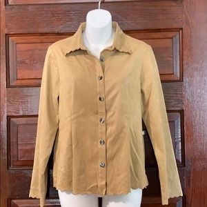 DLG Faux Suede Aspen Button Down Shirt